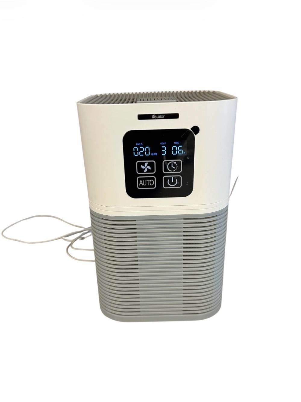Evoair White & Gray Air Purifier with Digital Display